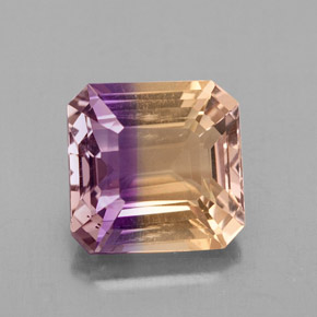 4.37 ct Bi-color Ametrine Gemstone, Ametrine Gem in Octagon Facet Shape for Sale.