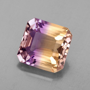 4.37 ct Bi-color Ametrine Stone, Natural Ametrine in Octagon Facet Shape for Sale