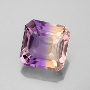 3.91 ct Bi-color Ametrine Gemstone, Ametrine Gem in Octagon Facet Shape for Sale.
