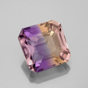 3.91 ct Bi-color Ametrine Stone, Natural Ametrine in Octagon Facet Shape for Sale