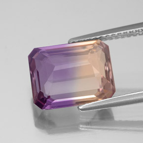 Ametrine Gemstone in 11.4 x 9.4 mm Size for Sale, Ametrine Stone in Bi-Color Color