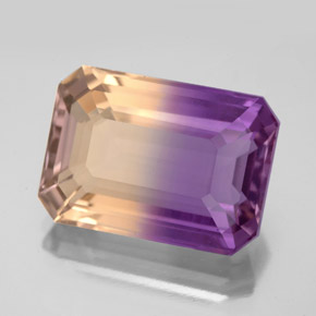 10.42 ct Bi-color Ametrine Stone, Natural Ametrine in Octagon Facet Shape for Sale