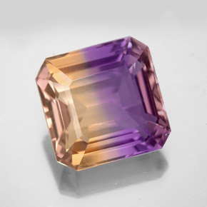 9.94 ct Bi-color Ametrine Gemstone, Ametrine Gem in Octagon Facet Shape for Sale.