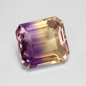 9.00 ct Bi-color Ametrine Gemstone, Ametrine Gem in Octagon Facet Shape for Sale.