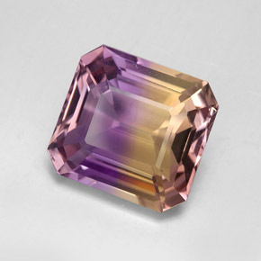 9.00 ct Bi-color Ametrine Stone, Natural Ametrine in Octagon Facet Shape for Sale