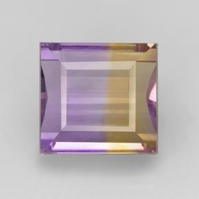 Zweifarbig Ametrin Edelstein - 13.3ct Baquette Treppen-Schliff (ID: 385327)