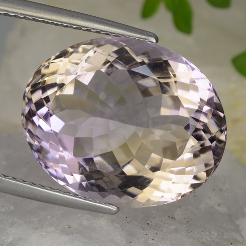 16.69ct Oval Bi-color Ametrine from Bolivia, Dimension 18.5 x 14.8mm, Natural untreated Gemstone, VVS-VS Clarity, 1pc Oval Facet Ametrine, Mohs Hardness of 7 suitable for daily wear jewelry, Photo A