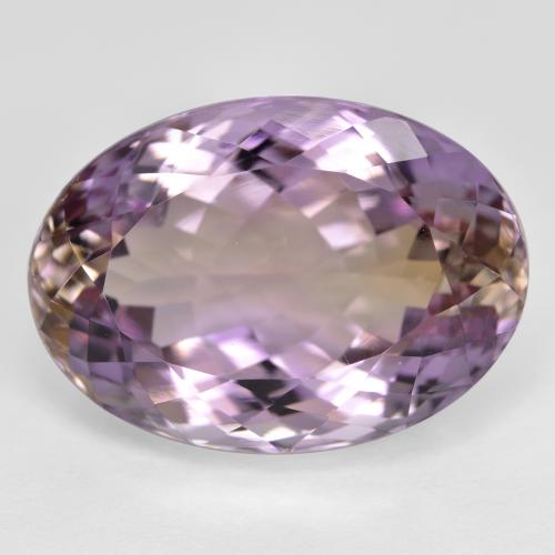 19.5 x 13.8mm Oval Facet Bi-color Ametrine from Bolivia, Weight of 18.08ct, Natural untreated gemstone in VVS Clarity, 1pc Ametrine - the Color is Bi-color, Mohs Hardness of 7 suitable for daily wear jewelry, Photo A