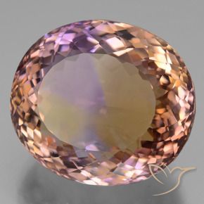 31.82 ct Bi-color Ametrine Stone, Natural Ametrine in Oval Facet Shape for Sale