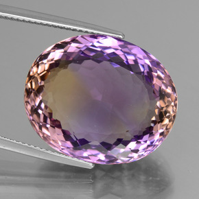 28.7ct Oval Facet Bi-Color Ametrine Gem for sale 28.7ct Oval Facet Bi-Color Ametrine Gem (ID: 434533)