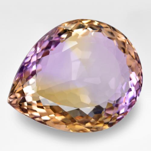 29.9ct Pear Facet Bi-Color Ametrine Gem for sale 29.9ct Pear Facet Bi-Color Ametrine Gem (ID: 434615)