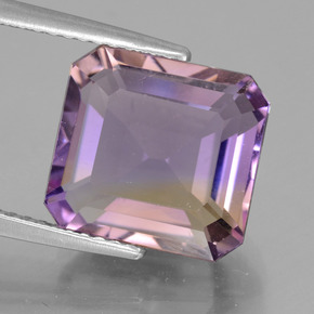 Bi-color Ametrine Gem - 6.7ct Octagon Facet (ID: 441407)