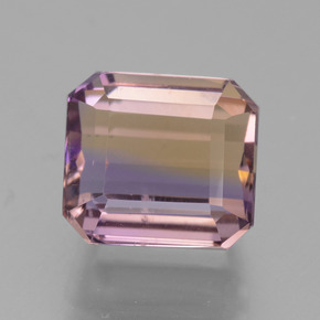 Bi-color Ametrine Gem - 5ct Octagon Facet (ID: 441425)