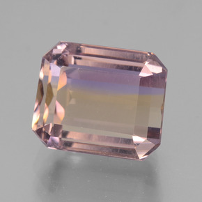 Zweifarbig Ametrin Edelstein - 5.3ct Oktagon facettiert (ID: 441428)