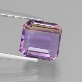 Bi-color Ametrine Gem - 4.7ct Octagon Step Cut (ID: 441891)