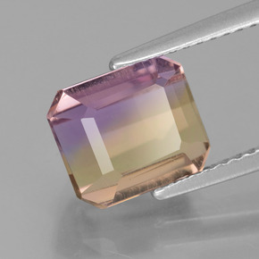 3.06 ct Bi-Color Ametrine Stone, Natural Ametrine in Octagon Facet Shape for Sale