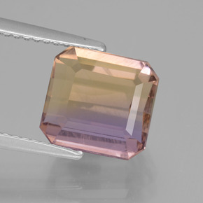 Bi-color Ametrine Gem - 4.1ct Octagon Facet (ID: 442893)