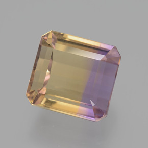 6.32 ct Bi-color Ametrine Gemstone, Ametrine Gem in Octagon Facet Shape for Sale.