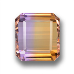 Двуцветный Аметрин Камень - 25.1ct Восьмиугольная ступенчатая огранка (ID: 459095)