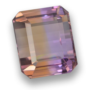 Двуцветный Аметрин Камень - 17.3ct Восьмиугольная ступенчатая огранка (ID: 461685)