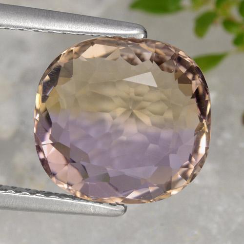 Bi-color Ametrine Gem - 4.2ct Cushion-Cut (ID: 470192)