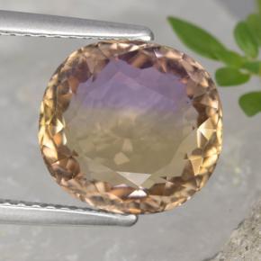 Bi-color Ametrine Gem - 4.8ct Oval Facet (ID: 470193)