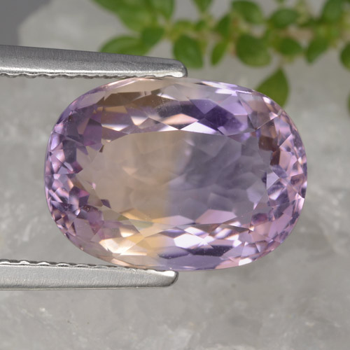 Bi-color Ametrine Gem - 4.5ct Oval Facet (ID: 470196)