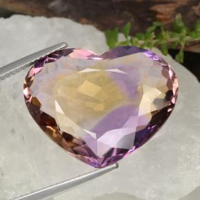 19.1ct Heart Facet Bi-Color Ametrine for sale thumb image of 19.1ct Heart Facet Bi-Color Ametrine (ID: 470360)