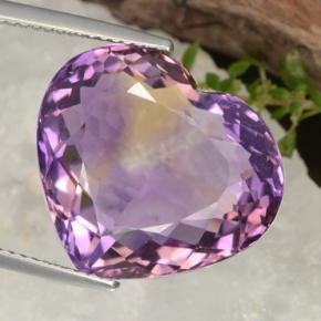 17.5ct Heart Facet Bi-Color Ametrine for sale thumb image of 17.5ct Heart Facet Bi-Color Ametrine (ID: 470361)