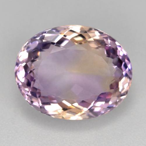Bi-color Ametrine Gem - 10.7ct Oval Facet (ID: 475378)