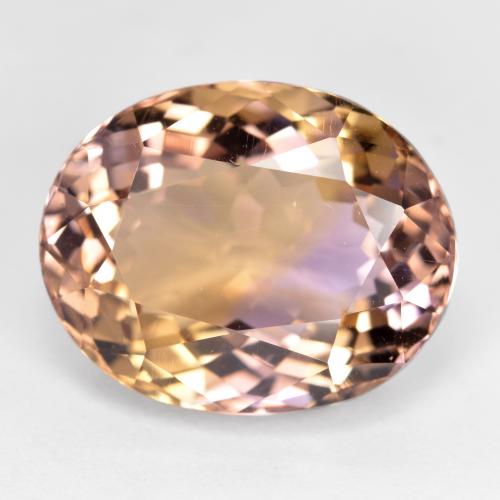 10.12 ct Bi-color Ametrine Gemstone, Ametrine Gem in Oval Facet Shape for Sale.
