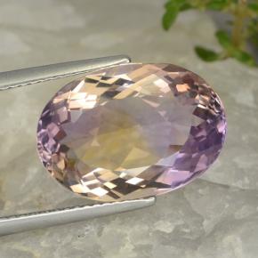 Двуцветный Аметрин Камень - 8.8ct Фасетный Овал (ID: 475735)