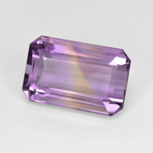 8.57 ct Bi-color Ametrine Stone, Natural Ametrine in Octagon Step Cut Shape for Sale