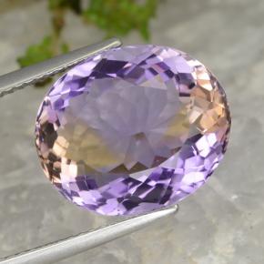 10.2ct Oval Facet Bi-Color Ametrine Gem for sale 10.2ct Oval Facet Bi-Color Ametrine Gem (ID: 476256)