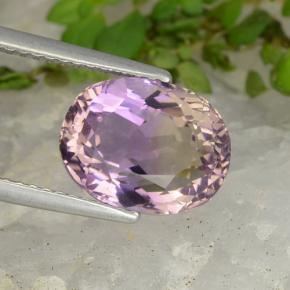 Двуцветный Аметрин Камень - 4.1ct Фасетный Овал (ID: 481502)