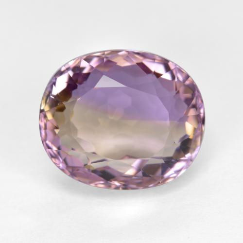 Bi-color Ametrine Gem - 4.8ct Oval Facet (ID: 481587)