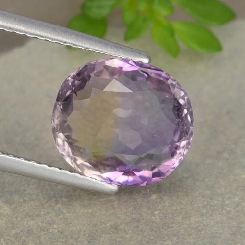 Bi-color Ametrine Gem - 4.1ct Oval Facet (ID: 481605)