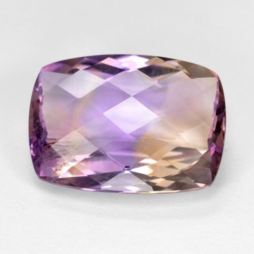 Bi-color Ametrine Gem - 8.2ct Cushion Checkerboard (ID: 483826)