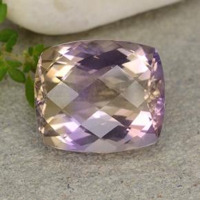 8.8ct Cushion Checkerboard Bi-Color Ametrine Gem for sale 8.8ct Cushion Checkerboard Bi-Color Ametrine Gem (ID: 483962)