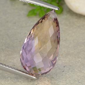 9.9ct Briolette with Hole Bi-Color Ametrine Gem for sale 9.9ct Briolette with Hole Bi-Color Ametrine Gem (ID: 484366)