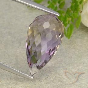 Ametrine Gemstone in 16.9 x 9.7 mm Size for Sale, Ametrine Stone in Bi-color Color