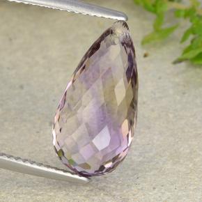 Bicolor Ametrina Gema - 7.5ct Corte Briolette con Agujero (ID: 484450)