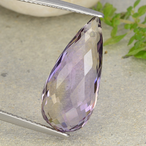 Amétrine Bicolore briolette with hole 9,29 ct du Brésil, dimension 21,2mm, pierre gemme naturelle Non traité, pureté vvs, 1 pièce Amétrine de couleur Bicolore, dureté Mohs de 7 convient aux bijoux de tous les jours, pierre de sagesse, Photo A