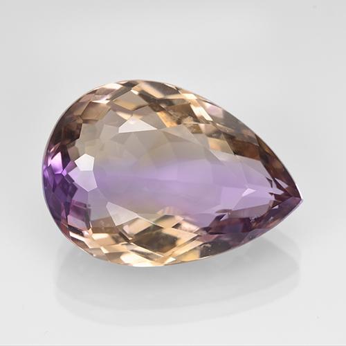 Bi-color Ametrine Gem - 14.8ct Pear Facet (ID: 504041)
