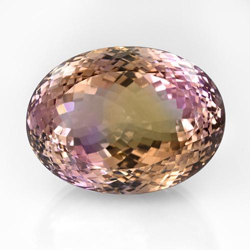 Двуцветный Аметрин Камень - 79.1ct Овальная Португальская Огранка (ID: 505501)