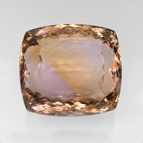 166.5ct Cushion-Cut Bi-Color Ametrine Gem for sale 166.5ct Cushion-Cut Bi-Color Ametrine Gem (ID: 505504)