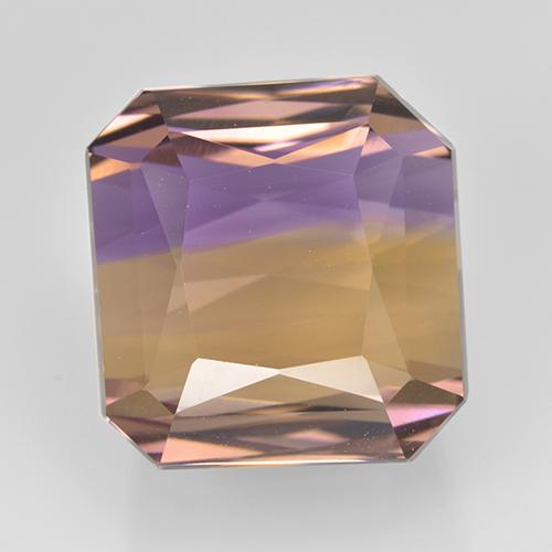 Zweifarbig Ametrin Edelstein - 16.7ct Oktagon Scheren Schliff (ID: 505783)