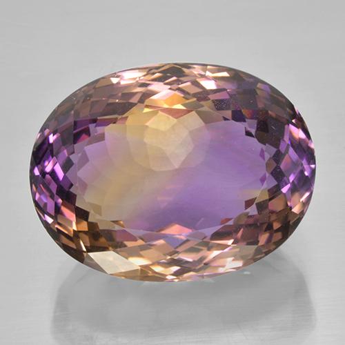Bicolor Ametrina Gema - 38.5ct Corte Portuguesa en Forma Óvalo (ID: 506021)