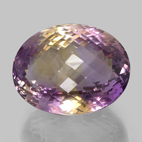 Двуцветный Аметрин Камень - 59ct Овал Шахматный (ID: 506051)