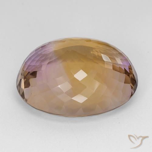 Ametrine Gemstone in 25.3 x 20.4 mm Size for Sale, Ametrine Stone in Bi-color Color